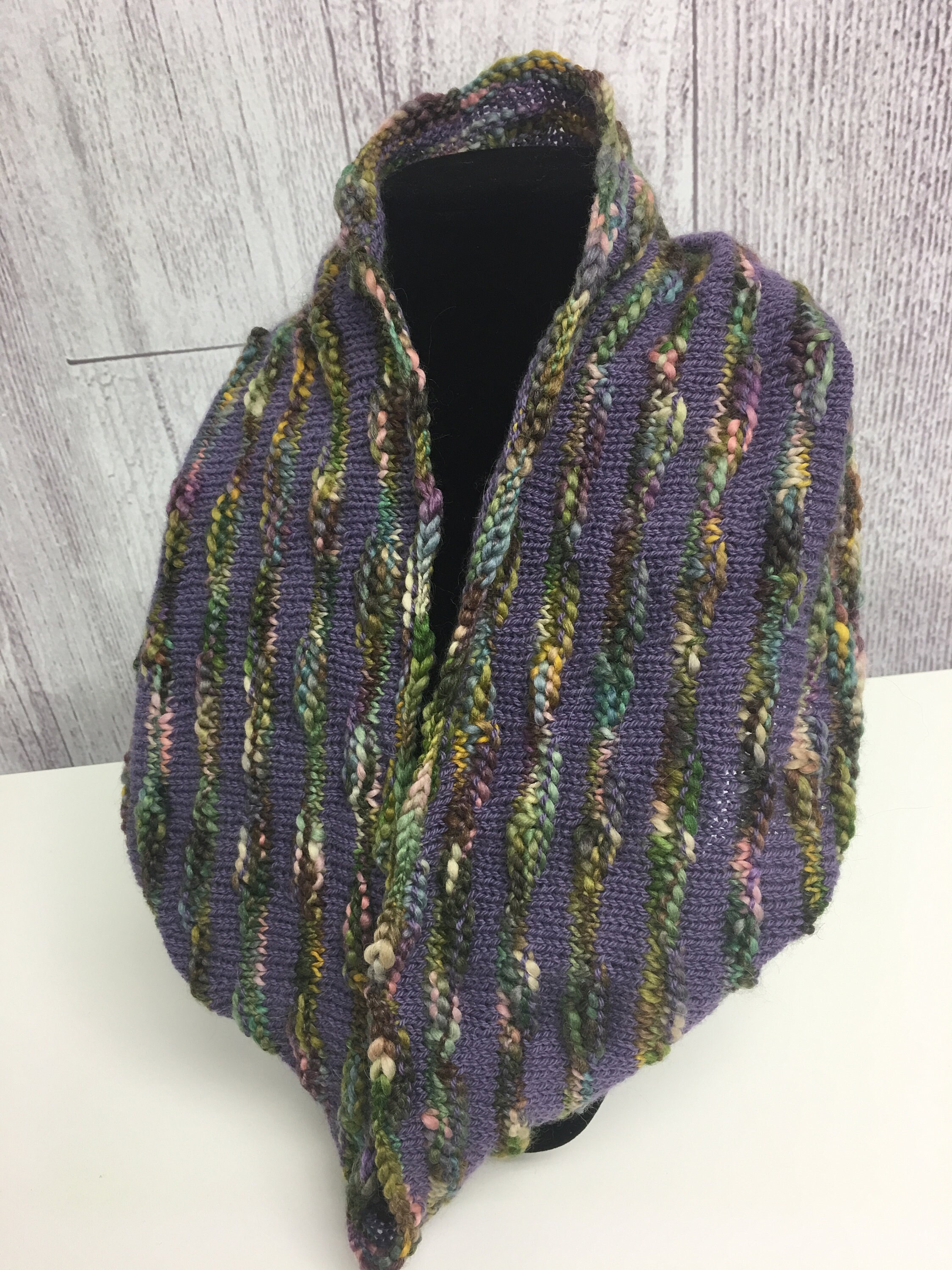 Striped Alpaca and Merino Wool Infinity Scarf With A Touch of | Etsy