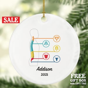 Spine Chiropractor Physical Therapist Christmas Ornament - Physician Medical Orthopedic Spinal image Gift for Orthopedist Physiotherapist