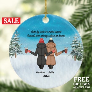 Soul Sisters for 2, Best Friends Christmas Ornament for Sisters, Personalized Ornament, BFF Gift, Personalized Friend Ornament, Besties