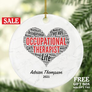 Occupational Therapist Christmas Ornament Personalized - Occupational Therapy Gift OT Graduation Occupation Thank You Appreciation Gift