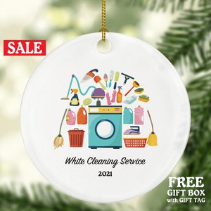 Cleaning Service Maid House Cleaner Housekeeper Christmas Ornament, Owner Worker Holiday Gratitude Personalized Gift For Appreciation Custom