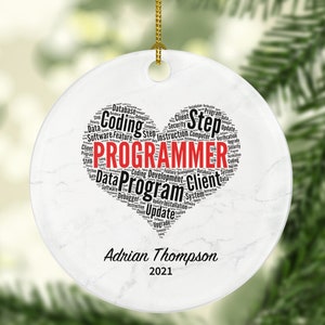 Programmer Christmas Ornament Personalized - Computer Programmer Software Developer Computer Specialist Computer Programmer Custom Gift