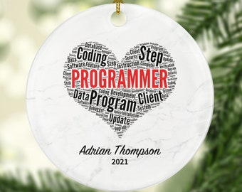 Programmer Christmas Ornament Personalized - Computer Programmer Software Developer Computer Specialist Computer Programmer Custom Gift
