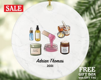 Esthetician Waxing Specialist Christmas Ornament Personalized - Self Care Beauty Salon Owner Worker Waxer Custom Gift