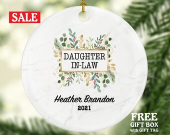 Daughter in Law Ornament Personalized, Gifts for Best Daughter in Law Ever