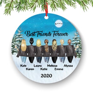 Soul Sisters for 5 6 7, Best Friends Christmas Ornament for Sisters, Personalized Ornament, BFF Gift, Personalized Friend Ornament, Besties