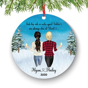Soul Sisters for 2, Best Friends Christmas Ornament for Sisters, Personalized Ornament, BFF Gift, Personalized Friend Ornament, Besties