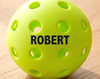 Custom Pickleball Balls, Personalized UV Printed 40-Hole Pickleball Gift for Players, Coaches, Teams & Clubs