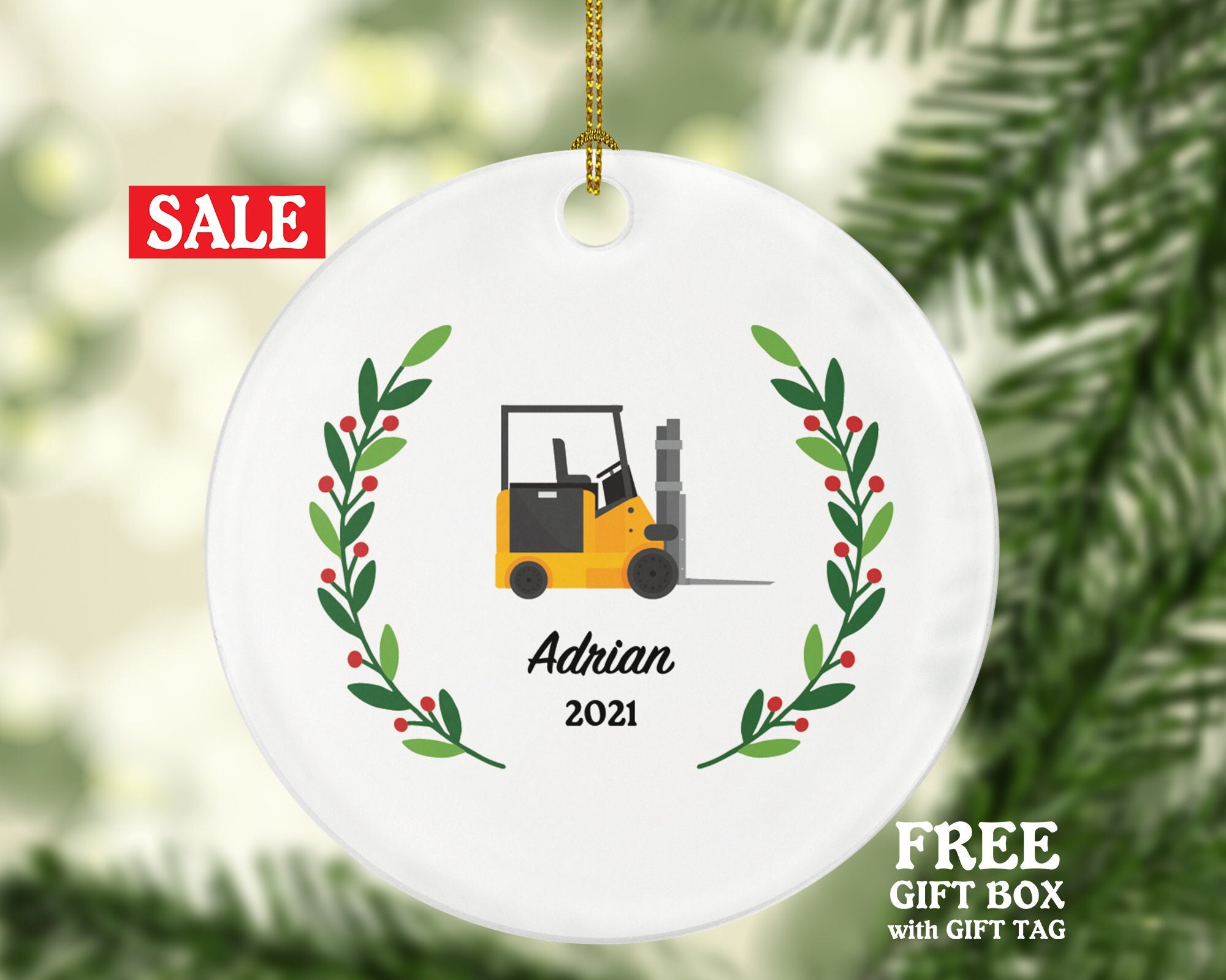 Heavy Duty Worker Forklift Operator Christmas Ornament Etsy