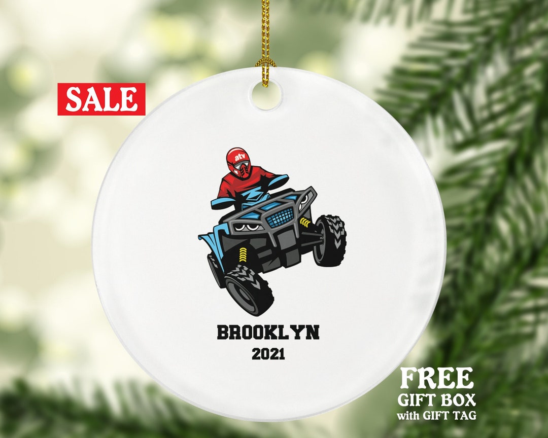 Quading Gift ATV Four Wheeler Christmas Ornament Personalized, Quad Bike Rider, 4 ...