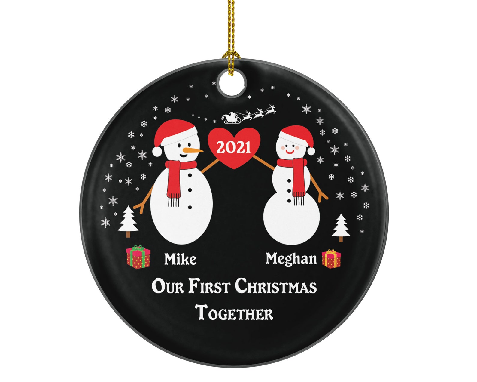 Personalized Our First Christmas Together Couple Ornament Etsy