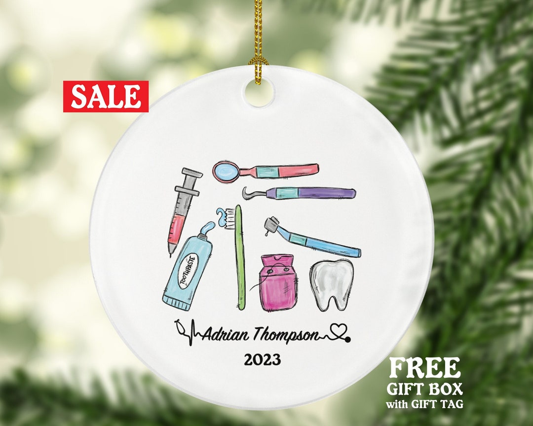 Dentist Christmas Ornament Personalized Dental Gift Graduation Custom
