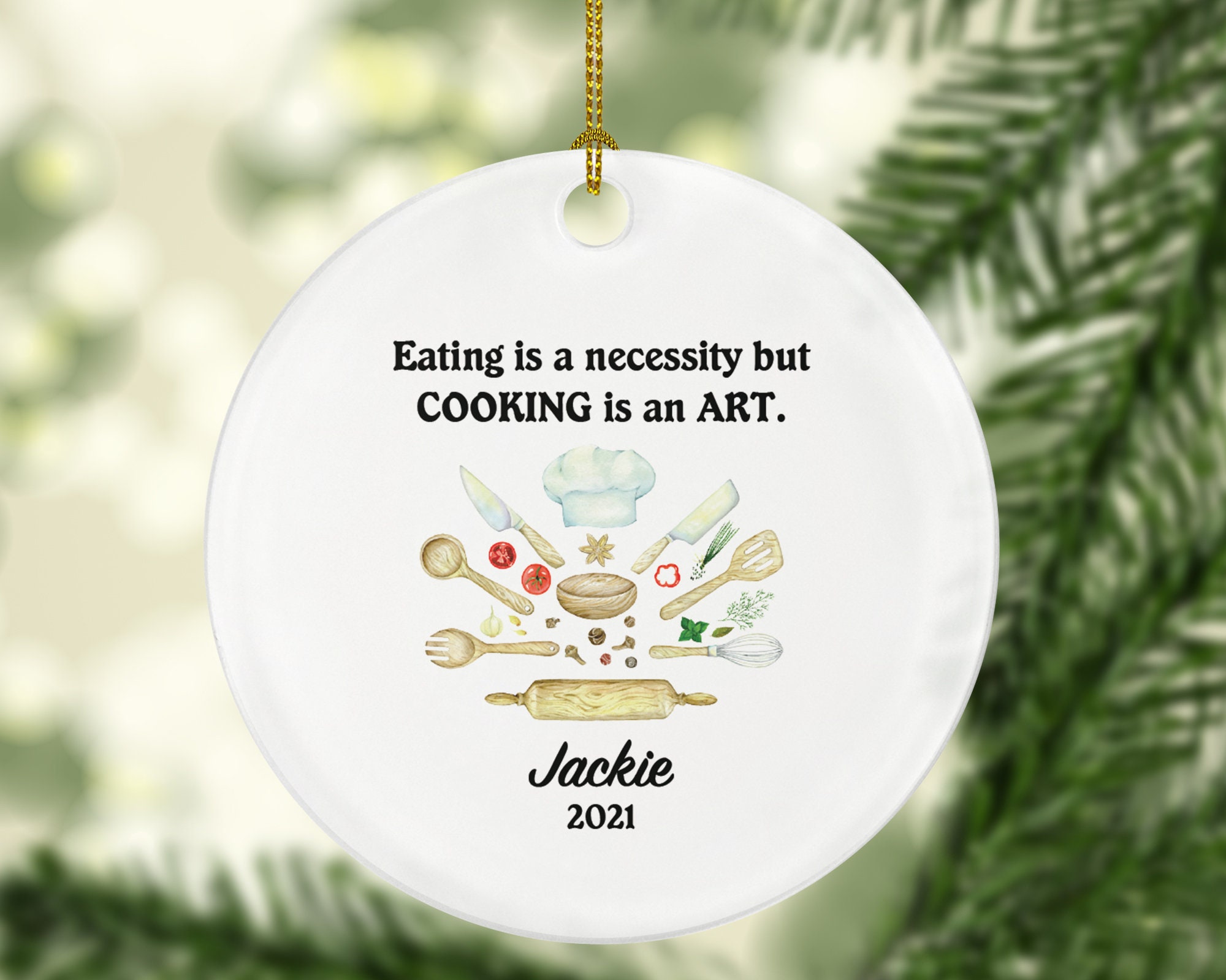 Personalized Chef Ornament | Gifts for Chefs