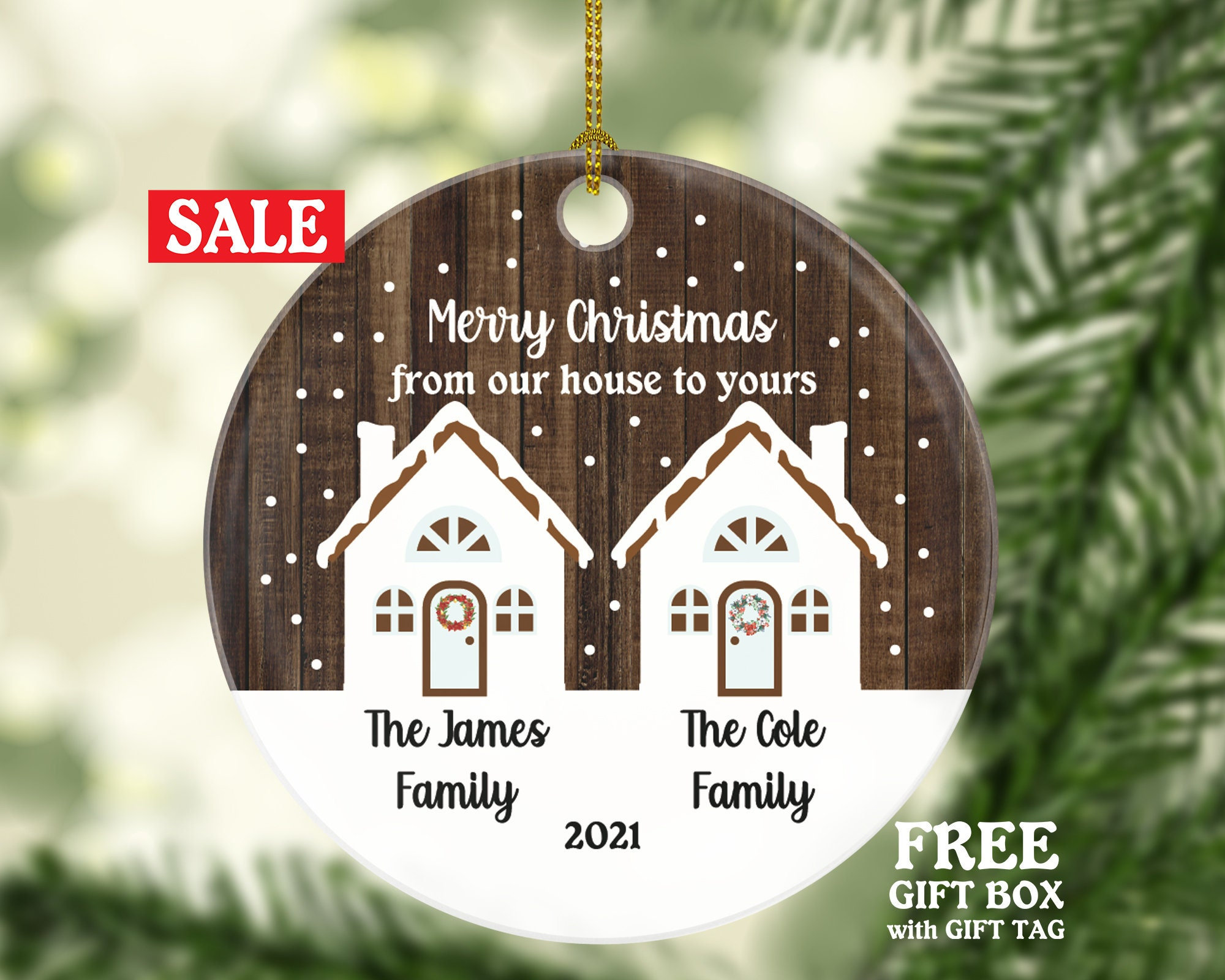 Personalized zip code ornament, New Home Owner Gift, Neighbor Gift, Ho