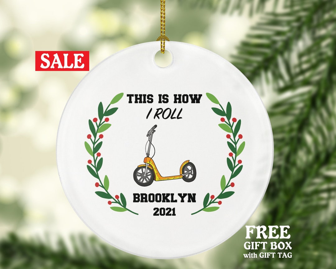 Electric Scooter Christmas Ornament Personalized Riding Etsy