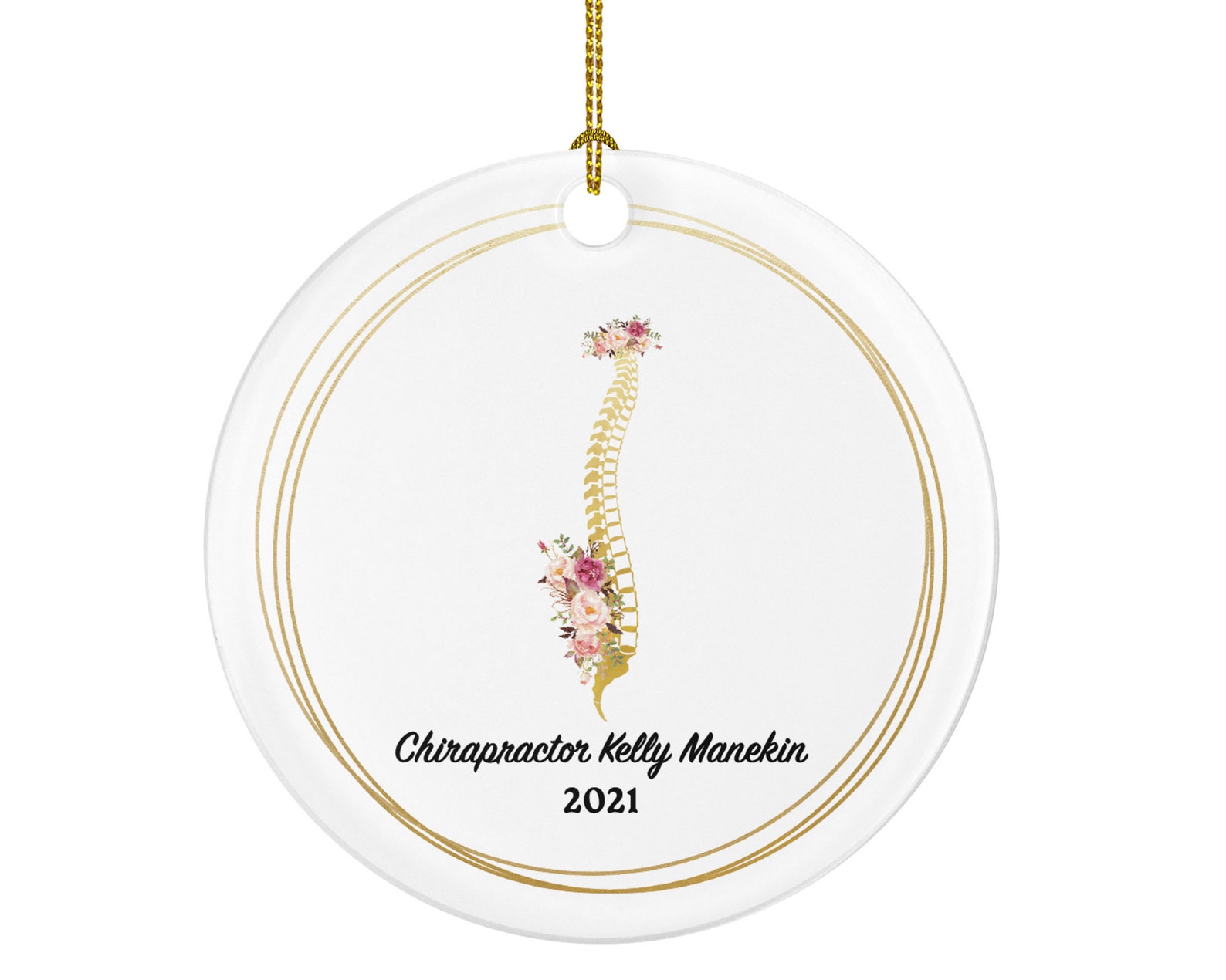 Personalized Chiropractor Christmas Ornament Custom Medical Etsy