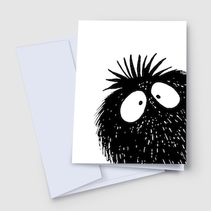 Juste une petite carte de bonjour, Juste pour dire bonjour, Miss You Card, Peekaboo Greeting Card, Just Because Card, Hello Card, Sorry Card, Cute Card