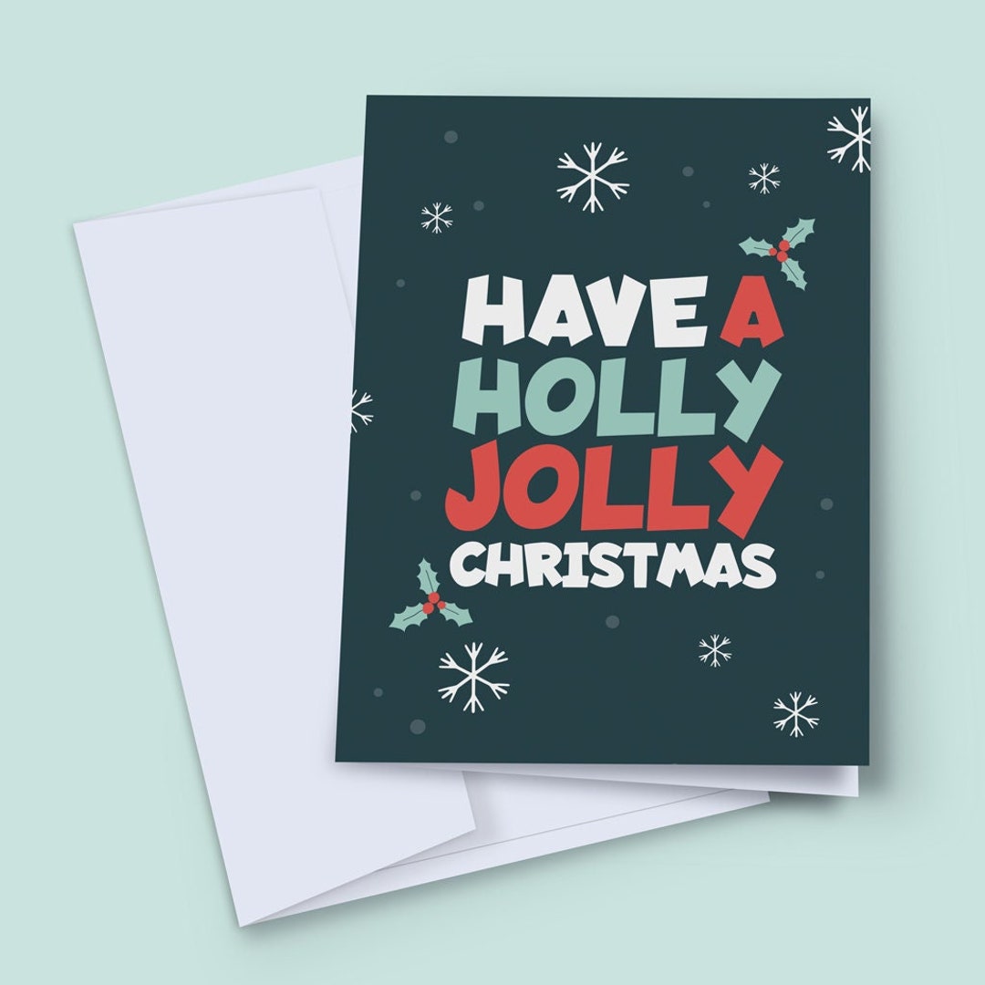 Holly Jolly Christmas Card 
