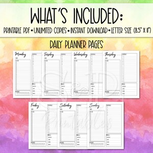 Bestsellers Printable Work Planner Bundle, Daily Printable Planner, Weekly Planner Pages, Digital Planner, Planner Inserts, Office Organizer image 4