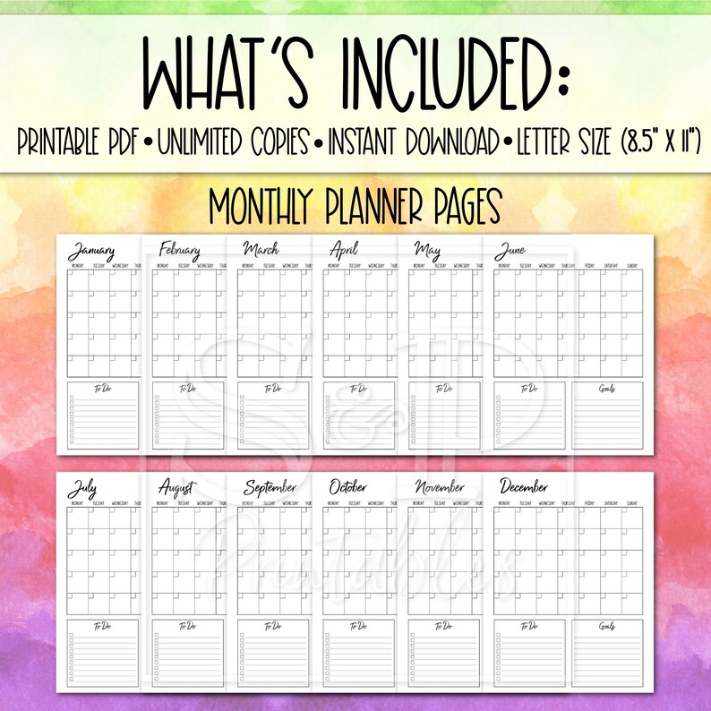 Bestsellers Printable Work Planner Bundle, Daily Printable Planner, Weekly Planner Pages, Digital Planner, Planner Inserts, Office Organizer image 3