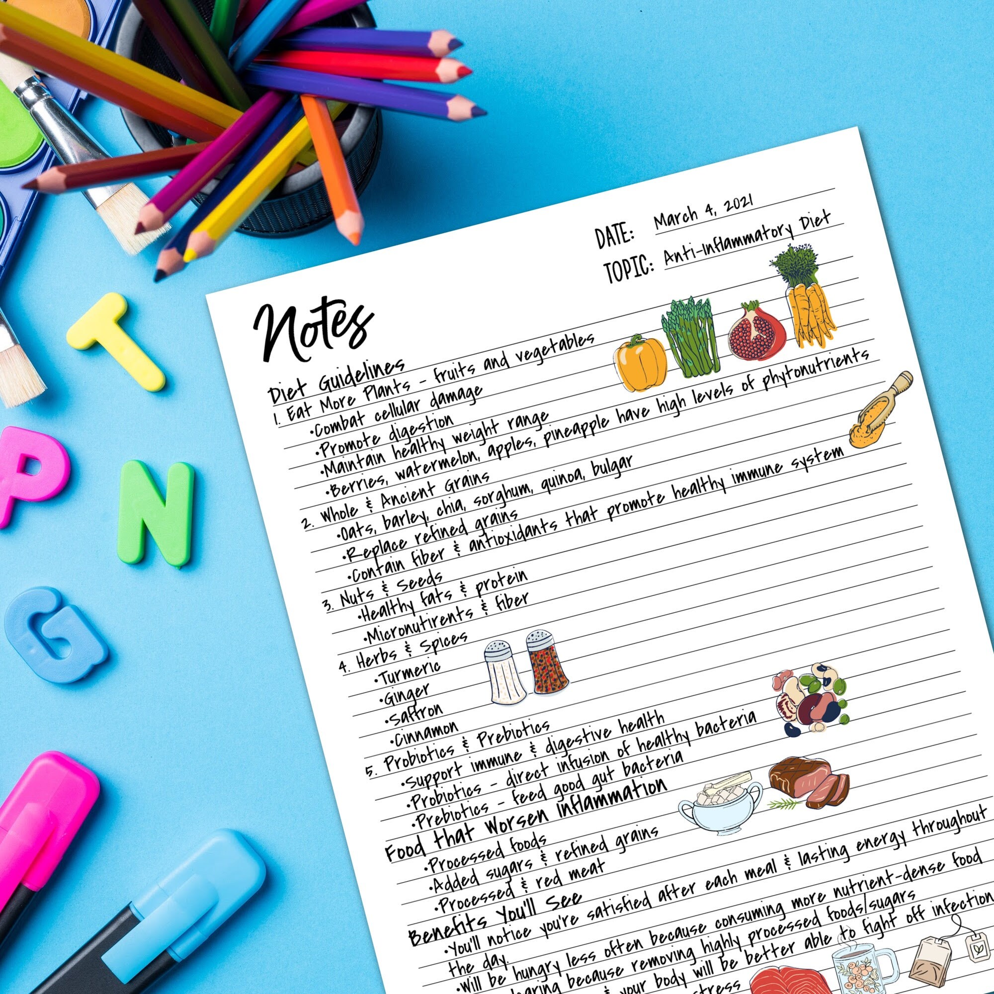 Printable Notes Page, Printable Note Paper, Printable Planner, Work ...