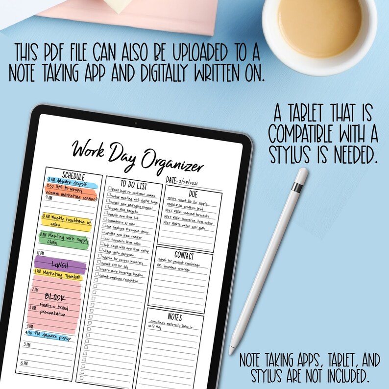 Bestsellers Printable Work Planner Bundle, Daily Printable Planner, Weekly Planner Pages, Digital Planner, Planner Inserts, Office Organizer image 8