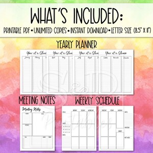 Bestsellers Printable Work Planner Bundle, Daily Printable Planner, Weekly Planner Pages, Digital Planner, Planner Inserts, Office Organizer image 6