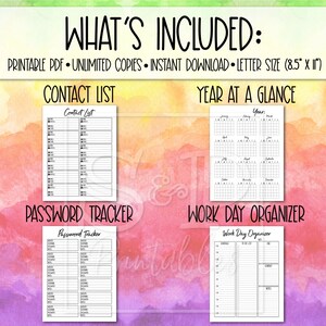 Bestsellers Printable Work Planner Bundle, Daily Printable Planner, Weekly Planner Pages, Digital Planner, Planner Inserts, Office Organizer image 7