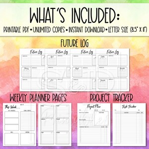 Bestsellers Printable Work Planner Bundle, Daily Printable Planner, Weekly Planner Pages, Digital Planner, Planner Inserts, Office Organizer image 5