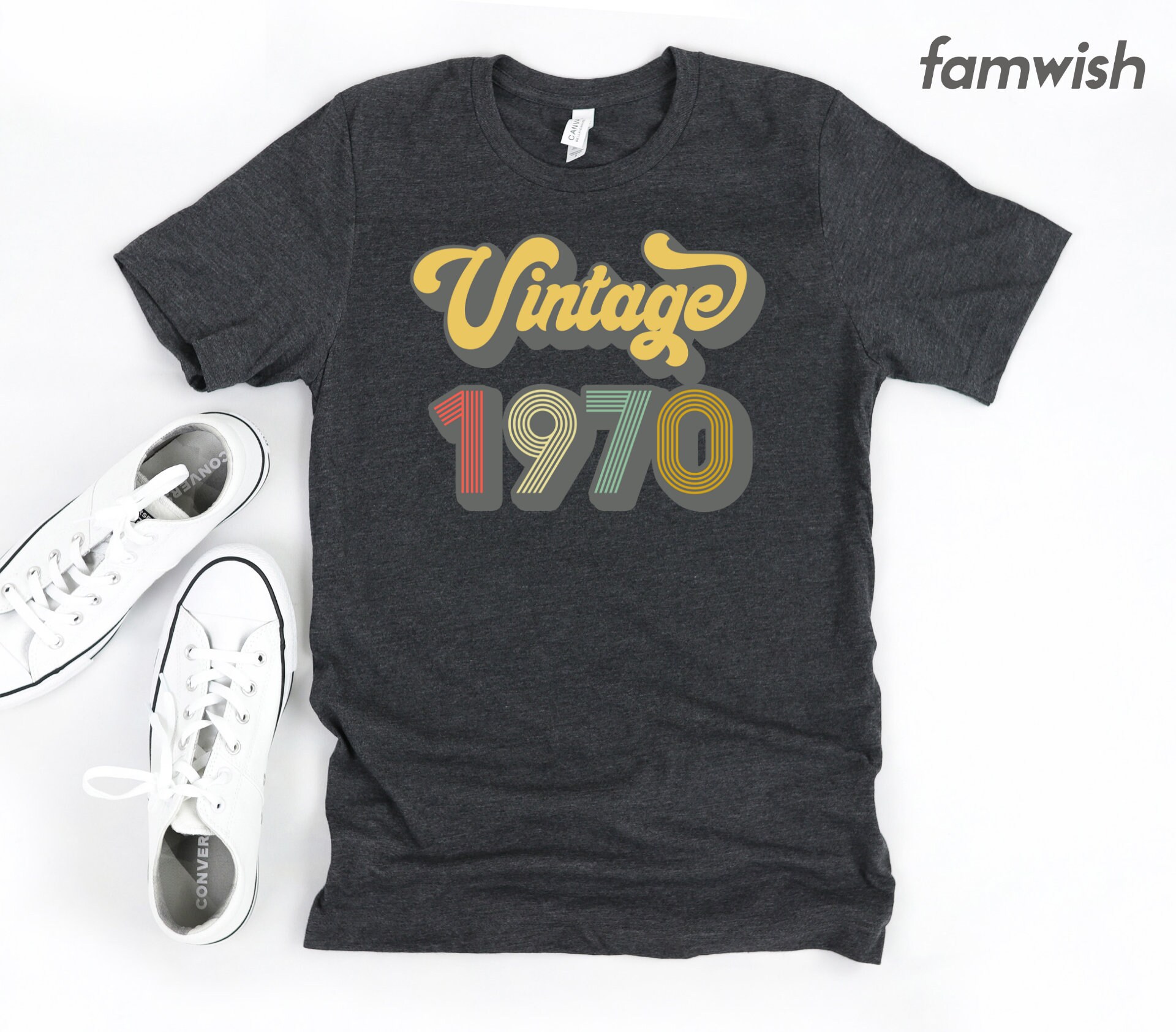Vintage 1970 Shirt 50th Birthday Gift For Women 50th | Etsy