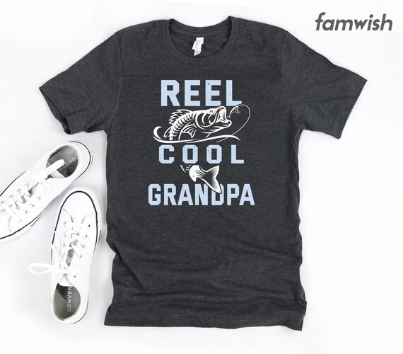 Reel Cool Grandpa Shirt Grandpa Fishing Tee Fishing Grandpa | Etsy