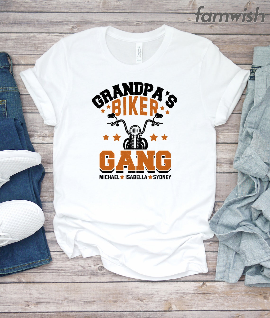 Grandpa's Biker Gang Shirt Biker Grandpa Motor Bike Etsy