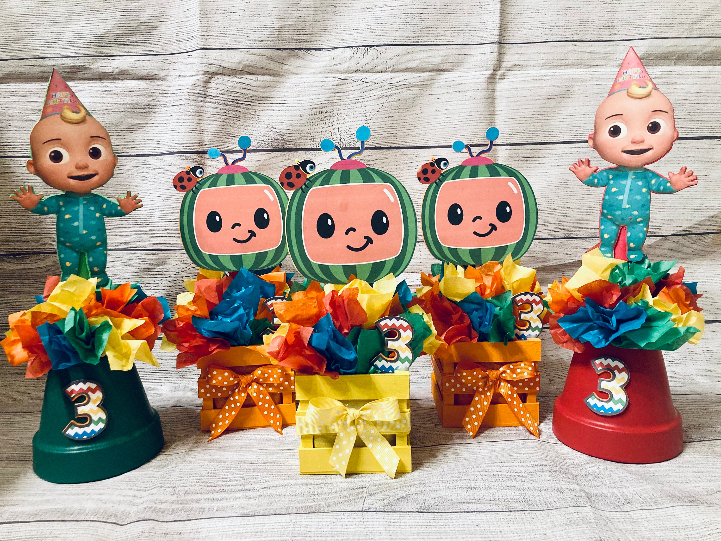 Cocomelon fiesta de cumpleaños / 1er cumpleaños pieza central | Etsy