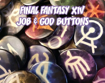 Final Fantasy XIV Jobs and Gods Buttons (1.25in)