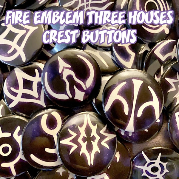 Fire Emblem Three Houses Crest Buttons (1.25in)