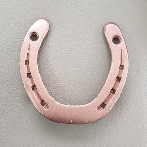 painted horseshoe for decoration rose gold