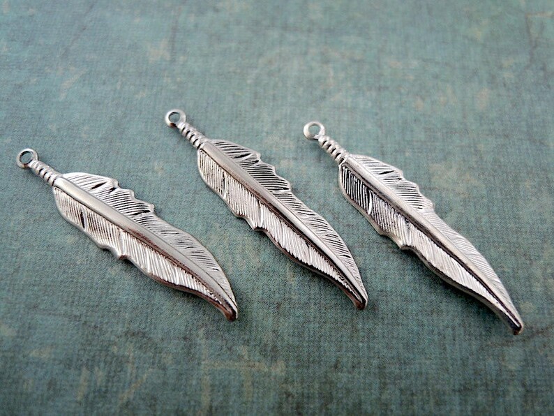 50Pcs Lots Vintage Feather Wings Pendant Beads Jewelry Making Necklace DIY Decor