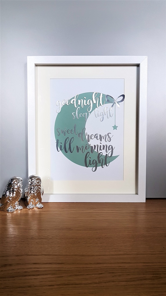 Goodnight Sleep Tight Sweet Dreams Till Morning Light Wall Etsy
