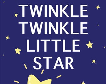 Twinkle Twinkle Little Star Print // Twinkle Twinkle // Star - Etsy