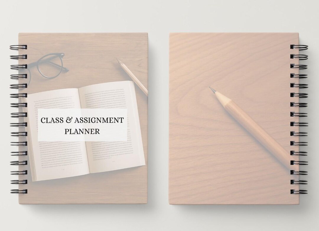 Class and Assignment Student Planner, Hardcover, 62 Pages - Etsy