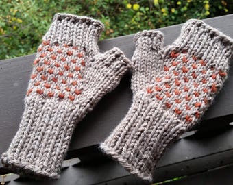 Fall Mitts - Grey Speckles