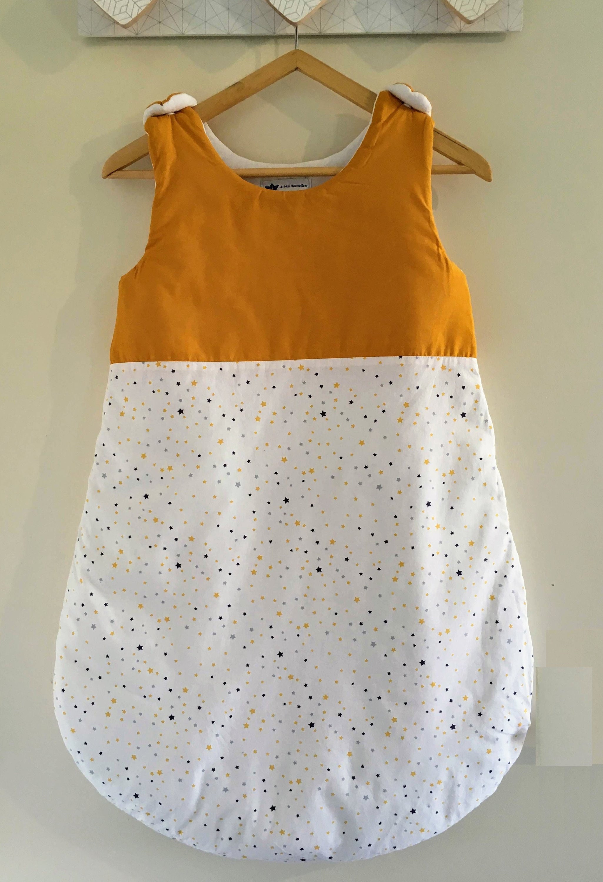 Gigoteuse Baby Turbulette Mustard Yellow And Stars Etsy