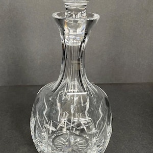 Decantador de vinho vintage Atlantis Crystal Sofia, Atlantis Crystal Portugal, decantador de cristal lapidado com tampa, utensílio de bar