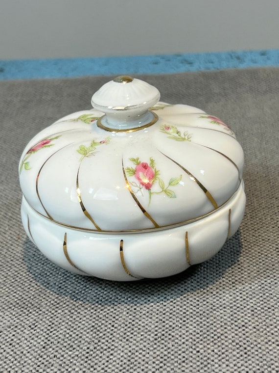 Vintage Irice Trinket Box I.W. Rice and Co. Porce… - image 1