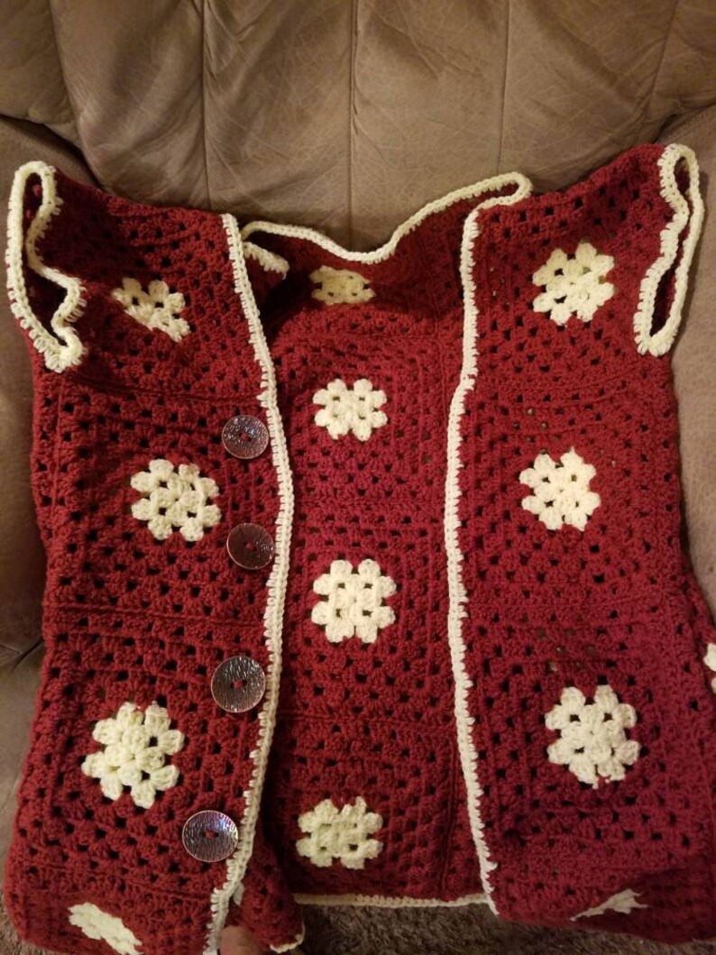 Adult crocheted vest