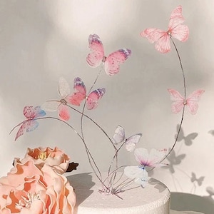 Magical 3D Butterfly Cake Toppers | Butterfly Cake Toppers | Butterfly Cupcake Toppers | Butterfly Decorations | Cake Decorations | Set of 8