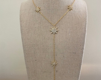 Trendy Star Y Shape Long Necklace | Gold Star Chain Necklace | Stylish Long Y Necklace | Trendy Jewelry Gifts | Star Charm Necklace