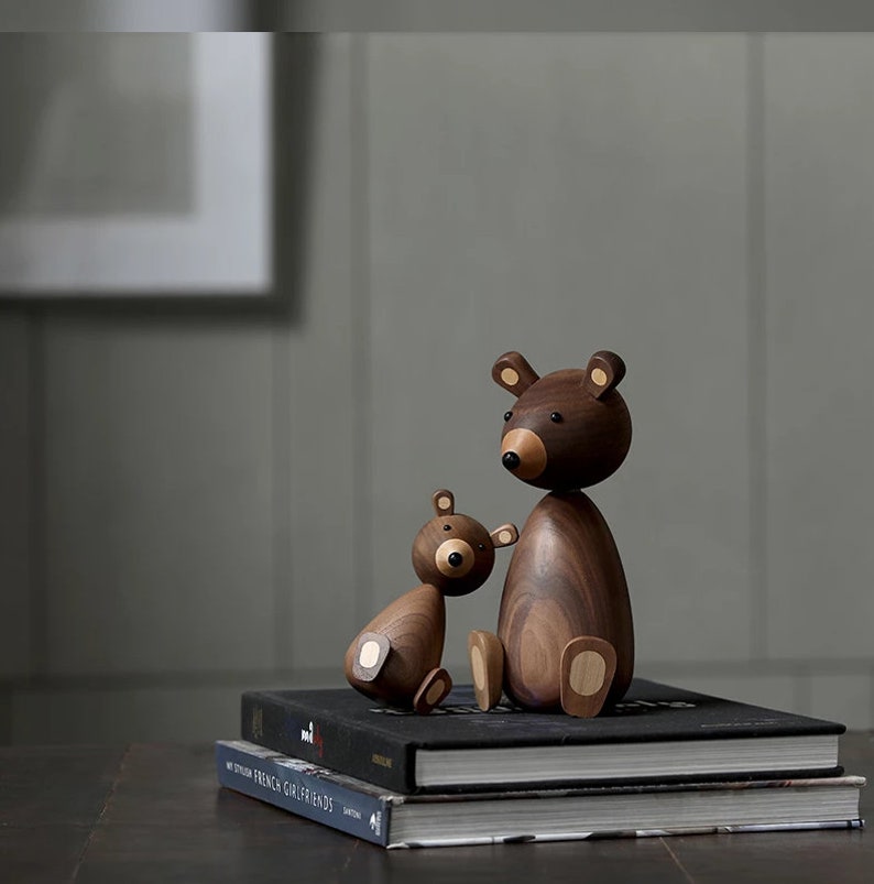 High Quality Wooden Bear Decor Wooden Bear Sculpture Etsy