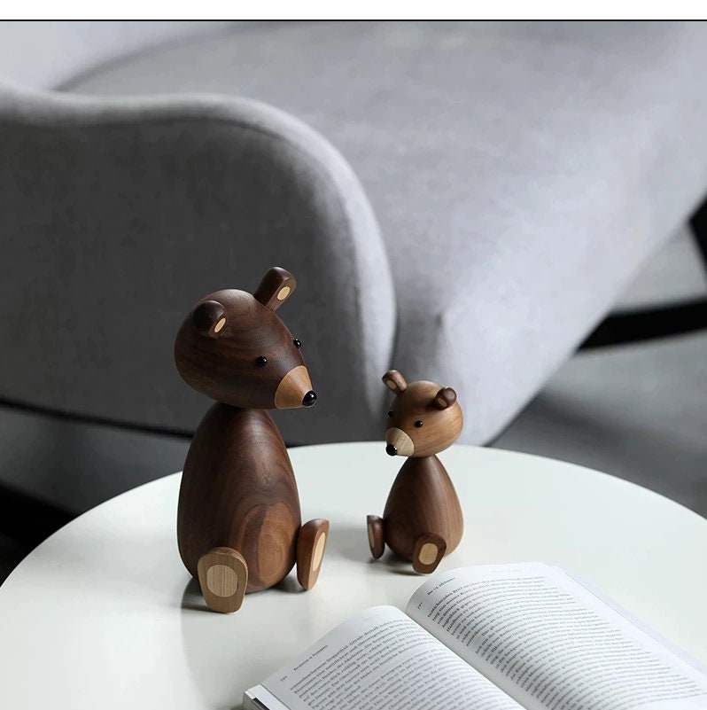 High Quality Wooden Bear Decor Wooden Bear Sculpture Etsy