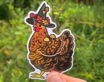 Witchy Wyandotte Chicken Sticker